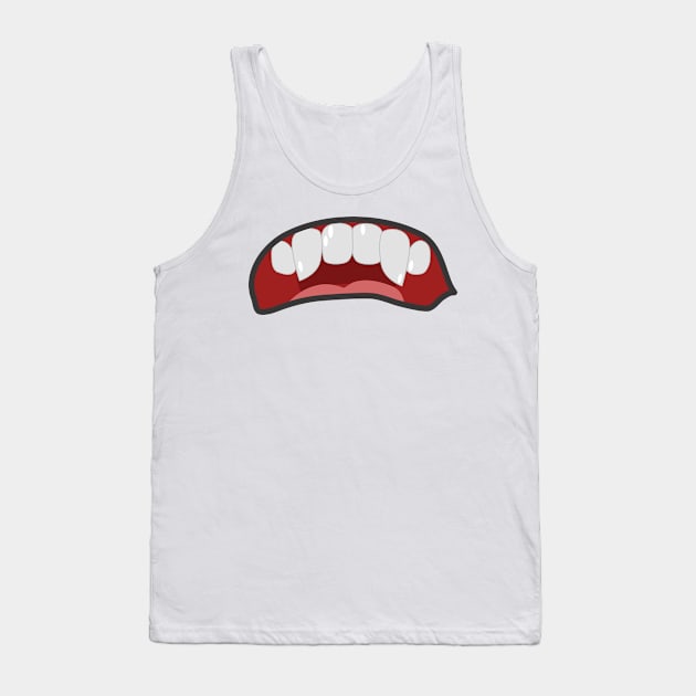 Cartoon Mouths Face Tank Top by Designerabhijit